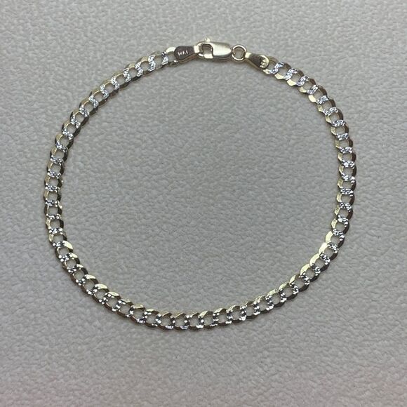 Curb link bracelet 14k solid gold perfect - Picture 2 of 16